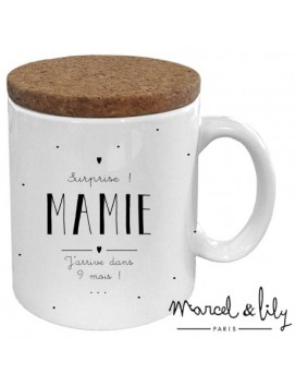 Mug "Mamie j'arrive dans 9 mois"